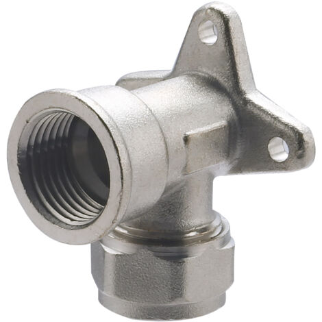 QUICK PLOMBERIE Raccord coudé applique à compression laiton F 15 x 21 pour tube en multicouche