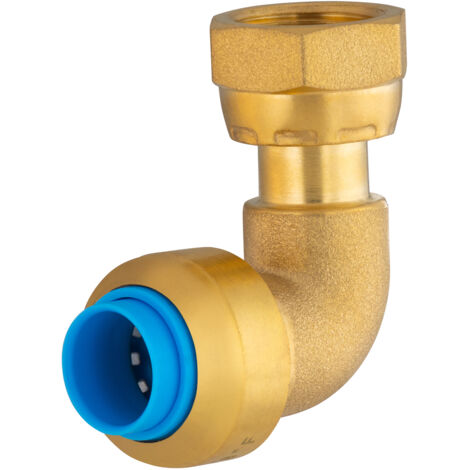 QUICK PLOMBERIE Raccord coude ecrou libre femelle 12 x 17 mm  diam. 12 mm laiton