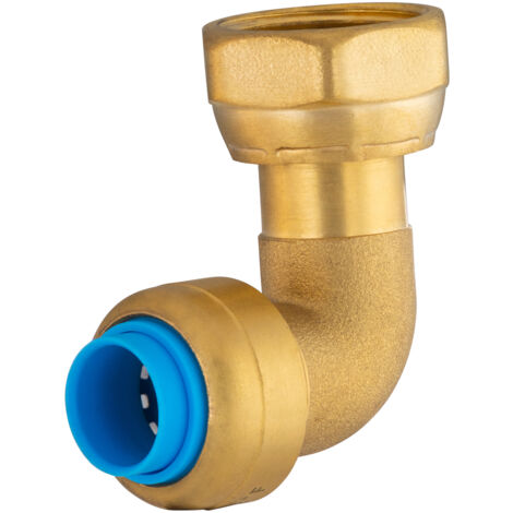 QUICK PLOMBERIE Raccord coude ecrou libre femelle 15 x 21 mm diam. 12 mm laiton