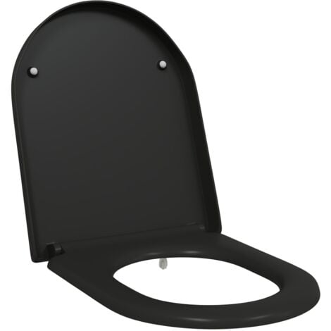 Quick Release Toilet Seat with Soft Close Duroplast Black vidaXL