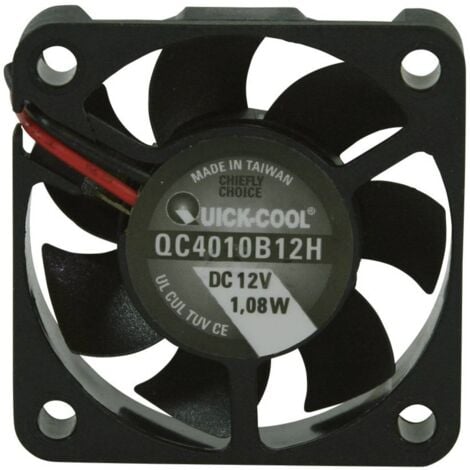 QuickCool QC4010B12H Ventilateur axial 12 V/DC 12.23 m³/h (L x l x H) 40 x 40 x 10 mm