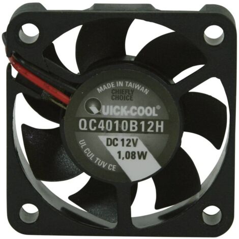 QuickCool QC4010B12H Ventola assiale 12 V/DC 12.23 m³/h (L x L x A) 40 x 40 x 10 mm