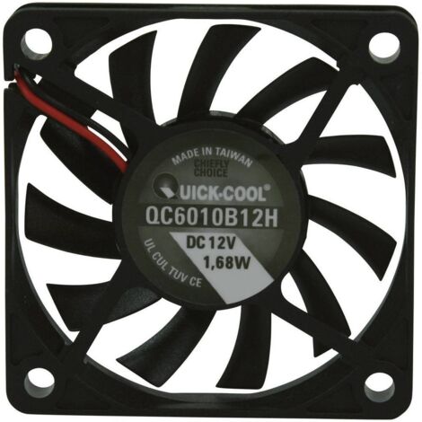 QuickCool QC6010B12H Ventilateur axial 12 V/DC 25.74 m³/h (L x l x H) 60 x 60 x 10 mm A988061