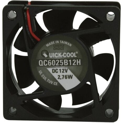 QuickCool QC6025B12H Ventilateur axial 12 V/DC 34.86 m³/h (L x l x H) 60 x 60 x 25 mm