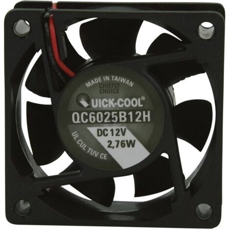 QuickCool QC6025B12H Ventilateur axial 12 V/DC 34.86 m³/h (L x l x H) 60 x 60 x 25 mm A988001