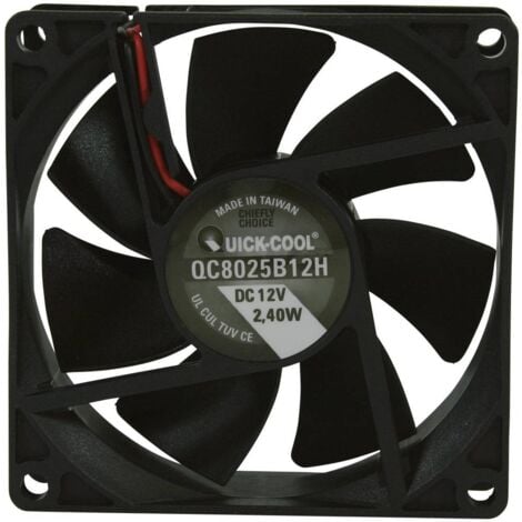 QuickCool QC8025B12H Ventilateur axial 12 V/DC 67.96 m³/h (L x l x H) 80 x 80 x 25 mm