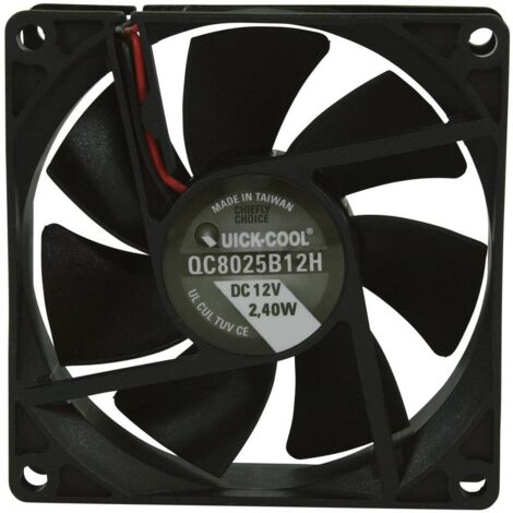 QuickCool QC8025B12H Ventola assiale 12 V/DC 67.96 m³/h (L x L x A) 80 x 80 x 25 mm