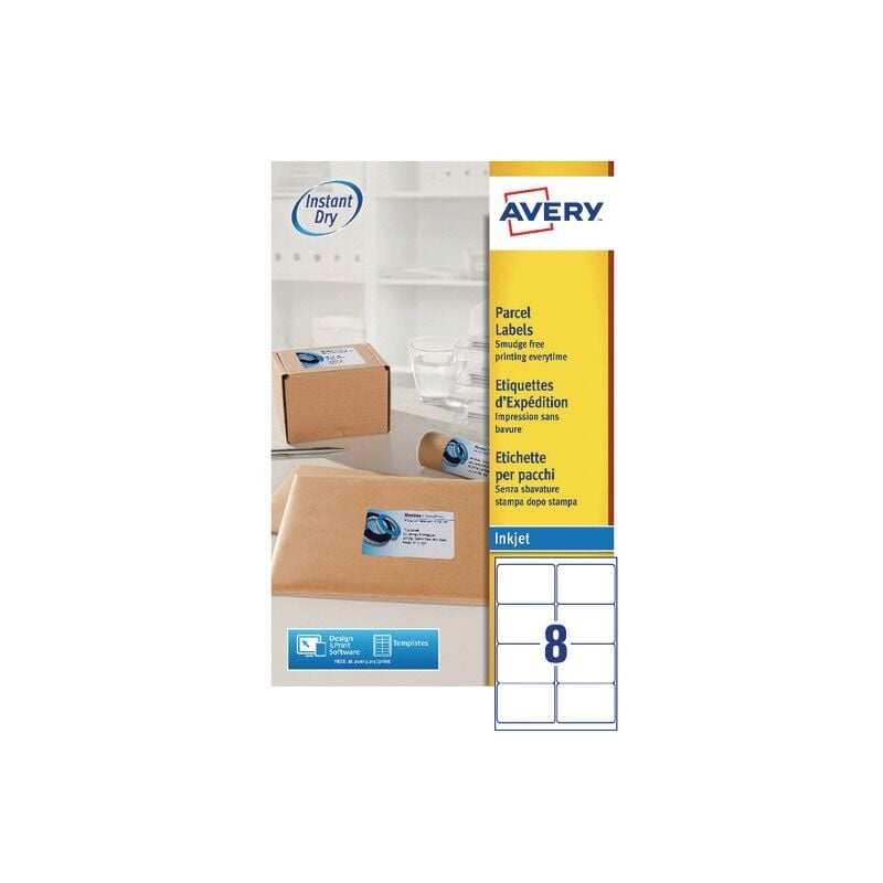 J8165-25 Quickdry Inkjet Label 8TV (Pack-25) - Avery