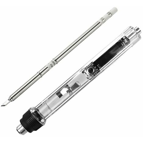 QUICKO 150 ~ 450 �� 72W Mini fer �� souder ��lectrique portable �� temp��rature r��glable avec couvercle transparent �� affichage num��rique OLED