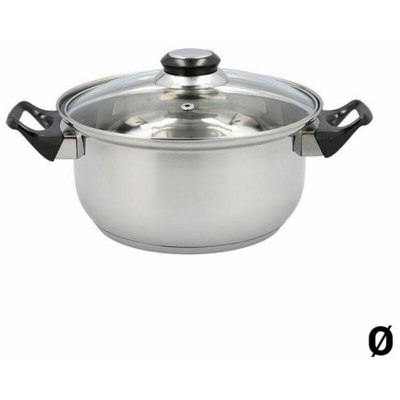 

Quid Cacerola con Tapa de Cristal Habitat Acero Inoxidable 32 cm - quid