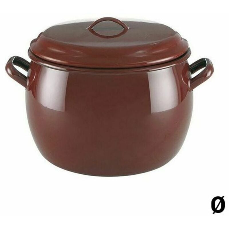 

Quid Olla con Tapa Classic Marrón Acero Esmaltado 26 cm - quid