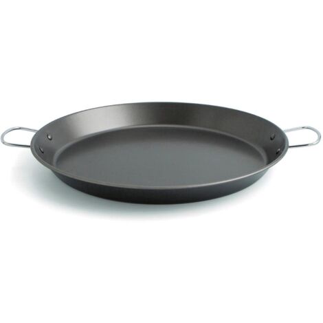 Quid Senia – Padella,padella in acciaio carbonato, ideale per Forni e piastre a induzione Nero 42 cm Nero