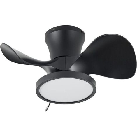 Quiet ceiling fan with LED light, 22 inches (approximately 55.9 cm), high air volume, remote control, suitable for kitchen, bedroom, dining room, patio