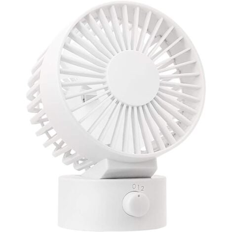 OSQI Quiet Mini Desk Fan, Personal Portable USB Fan for Office, Home, Office and Bedroom - White