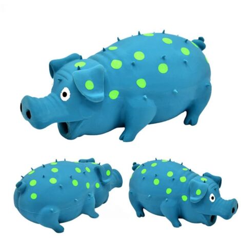 Quietschendes Latex-Hundespielzeug, grunzende Schweinefigur, interaktives Spielzeugset für kleine bis große Hunde, 20 x 10 x 10 cm, 1 Stück