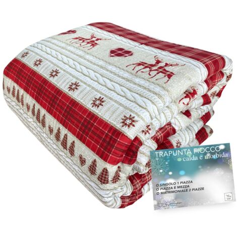 QUILT BOW © TYROLEAN RED COASSOLO hiver made in Italy 2 PLACES