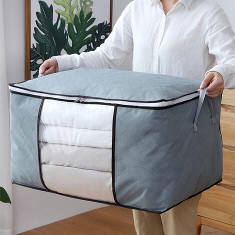 2pcs Grand sac de rangement avec Zip Organizer Bag Sac de déménagement  durable -t