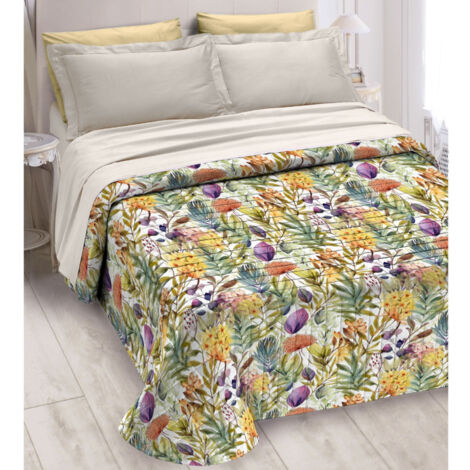 Quilt Trapuntino Piumino Estivo Digitale 100gr/mq Microfibra Felce D4