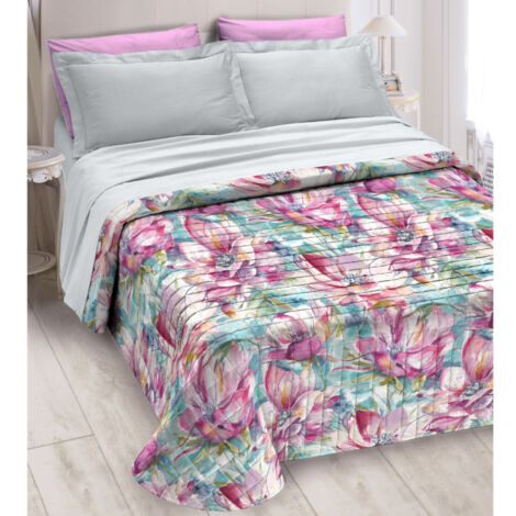 Quilt Trapuntino Piumino Estivo Digitale 100gr/mq Microfibra Fiore D3