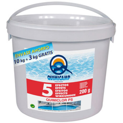 Quimiclor PS 5 Efectos 13 Kgs, tabletas 250 grs. QUIMICAMP