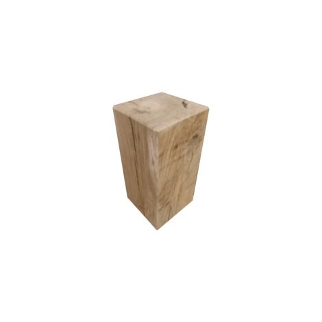 Quincadeco – Cube chanfreiné en chêne massif 24x24x45 cm – Fabrication française – Pour projets de décoration intérieure et rangement