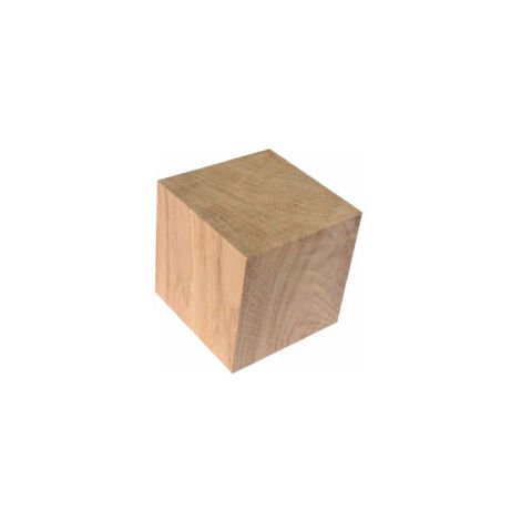 Quincadeco – Cube en chêne massif 10 x 10 x 10 cm – 1er choix sans fentes – Fabrication française – Élément décoratif naturel