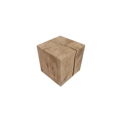 Quincadeco – Cube en chêne massif 19 cm – Fabrication française – Qualité artisanale – Esthétique naturelle