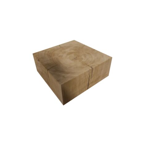 Quincadeco – Cube en chêne massif 24 cm – Dimensions 24x24x9 cm – Fabrication française – Élément de design pour décoration intérieure