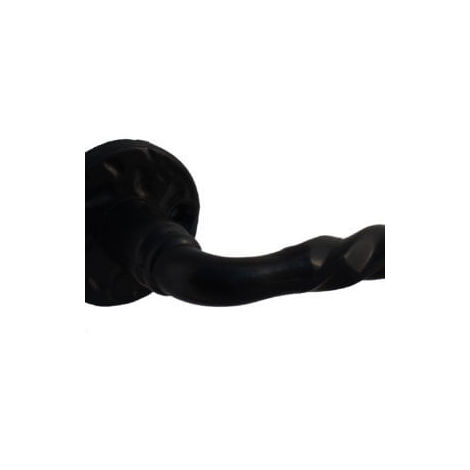 Quincadeco – Poignée de porte d'intérieur Lys noir – Aluminium époxy – Dimensions 7mm carré – Pour portes 38 à 44mm d'épaisseur – Vis incluses