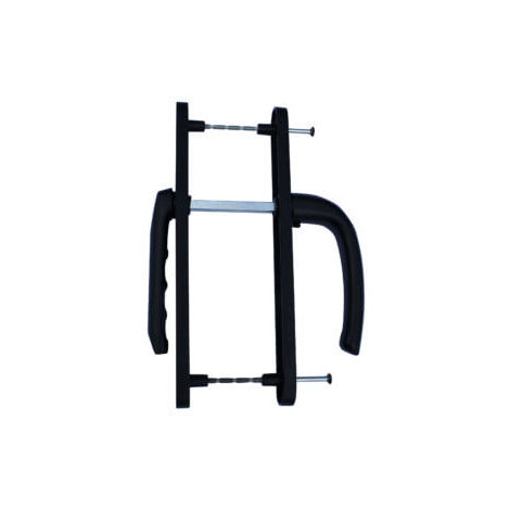 Quincadeco – Poignée porte fenêtre SR noir – Aluminium avec finition époxy – Entr'axe 195 mm – Saillie réduite pour volets roulants