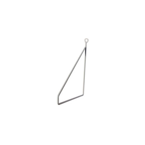 Quincadeco – Support étagère métal blanc 19 cm – Console en acier fil 6 mm – Charge max 15 kg – Installation rapide avec 2 points de fixation