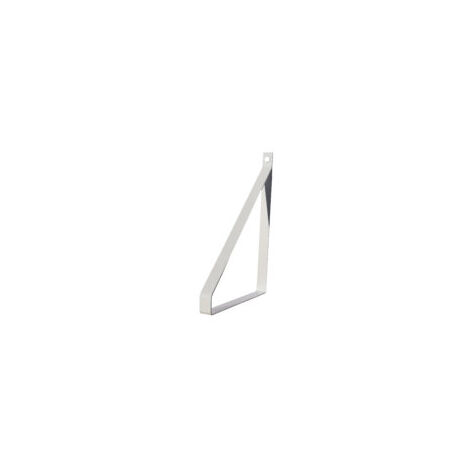 Quincadeco – Support étagère métal blanc pour tablettes jusqu'à 10 cm – Acier époxy 15 mm – Installation facile avec 2 points de fixation