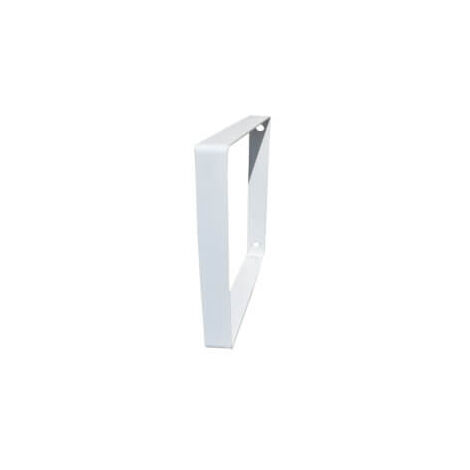 Quincadeco – Support étagère murale métal blanc carré 19 – Acier époxy résistant – Charge max 15 kg – Installation rapide avec 2 points de fixation