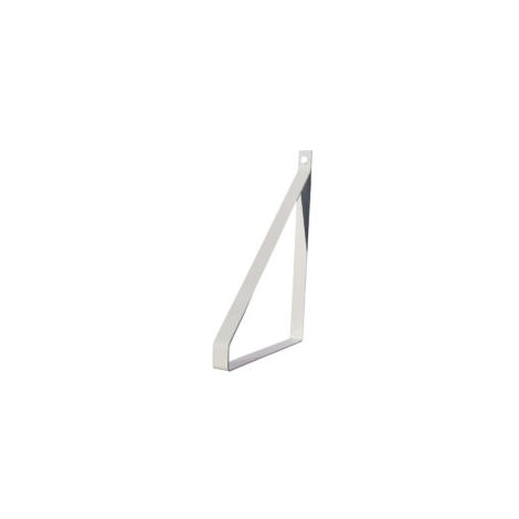 Quincadeco – Support étagère murale métal blanc – Console en acier époxy – Dimensions H 28 cm, L 19,5 cm – Fixation facile avec 2 trous