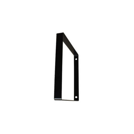 Quincadeco – Support étagère murale métal noir carré 19 – Acier époxy – Charge max 15 kg – Fixation simplifiée 2 trous – Largeur tablette 19 cm