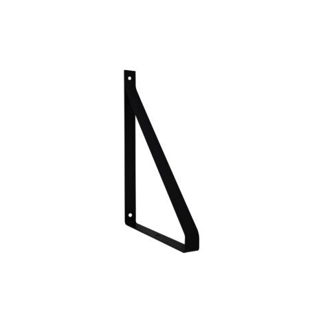Quincadeco – Support étagère métal noir – Console robuste en acier – Largeur 19 cm – Finition peinture époxy – Fixations incluses