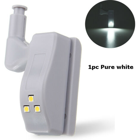 Quincaillerie de meubles Charnière LED Lumière Smart Sensor Placard Armoire Armoire Lampe Blanc (lumière blanche positive) blanc pur 1 PCS