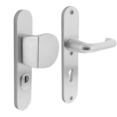 Quincaillerie de porte d’entrée ovale Vurano Protection contre la traction du noyau PC 72mm acier inoxydable - 0082.379636