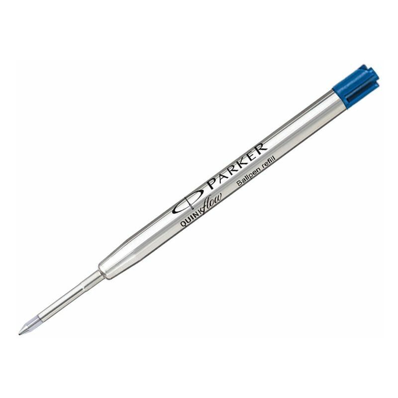 Quink Flow Ballpoint Refill for Ballpoint Pens Medium Blue (Pack 2 - Blue - Parker
