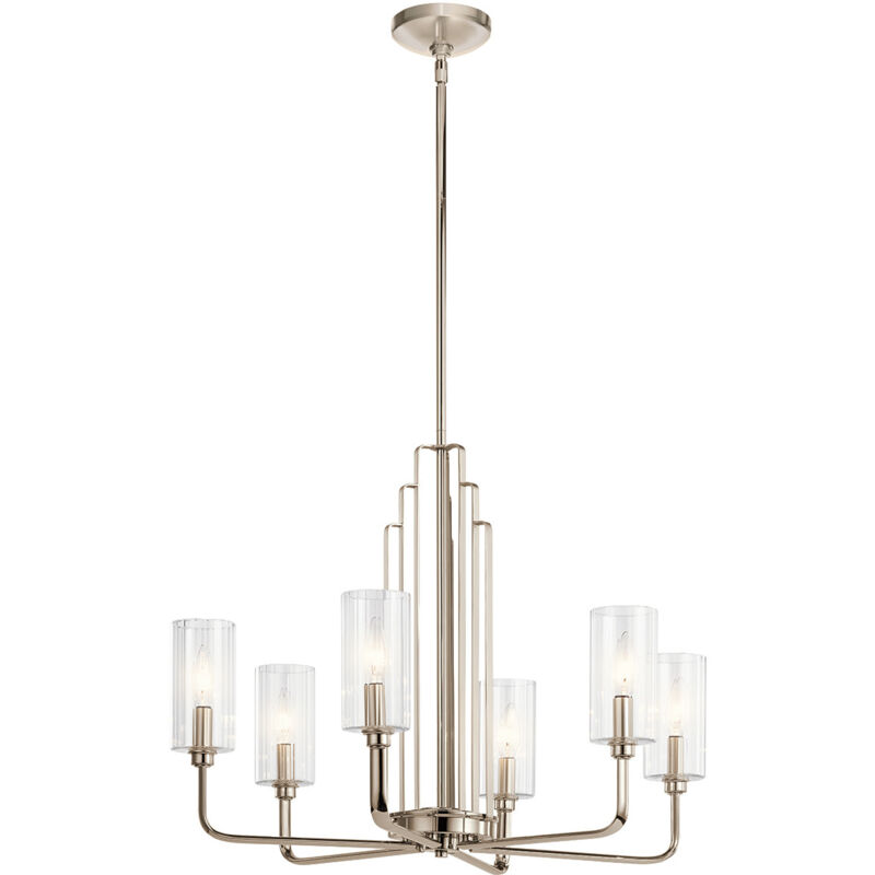 Elstead Kichler Kimrose Plafonnier suspendu à bras multiples nickel poli