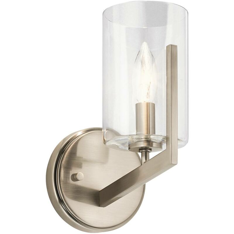 Image of Elstead - Quintatesse Wall Lamp Nye E14 40W Acciaio, stagno Glass Clear l: 18,9 cm h: 24,5 cm b: 13 cm Dimmabile