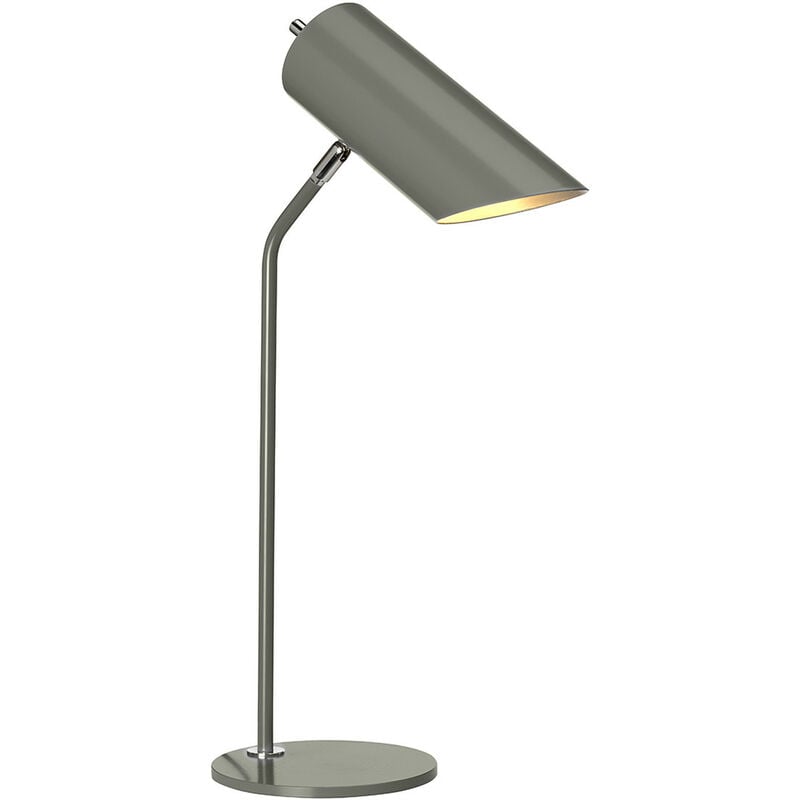 Quinto - 1 Light Table Lamp - Dark Grey Polished Nickel, E27 - Elstead