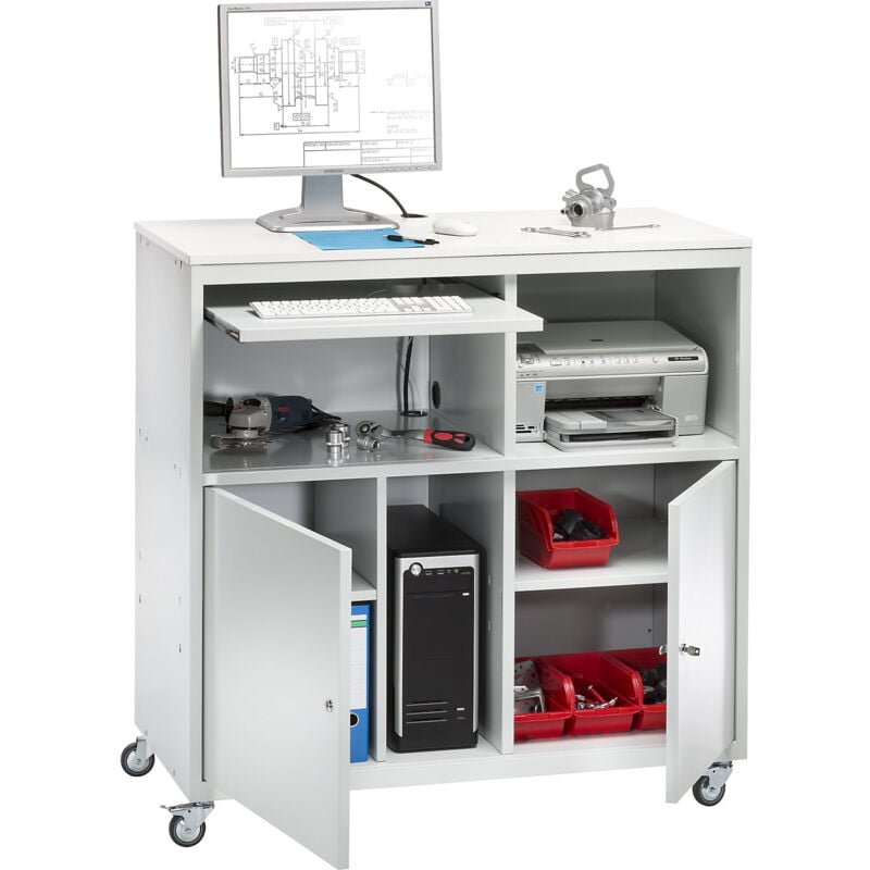 Certeo - eurokraft basic, Pupitre pour ordinateur, mobile, h x l x p