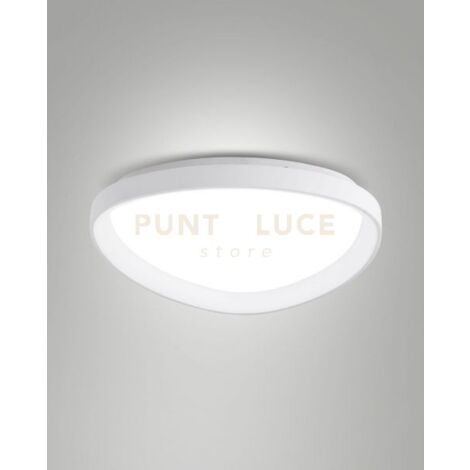 QUIRK PLAFONIERA LED BIANCA D.60CM  A LED CCT 2700K - 3200K - 4000K-  56W - 6600 lm DIMMERABILE