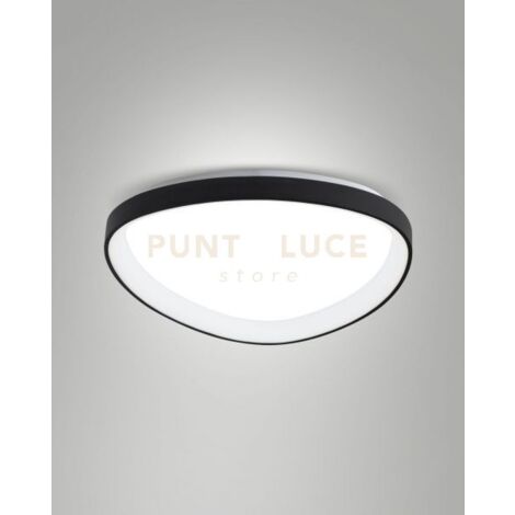 QUIRK PLAFONIERA LED NERA D.60CM A LED CCT 2700K - 3200K - 4000K- 56W - 6600 lm DIMMERABILE
