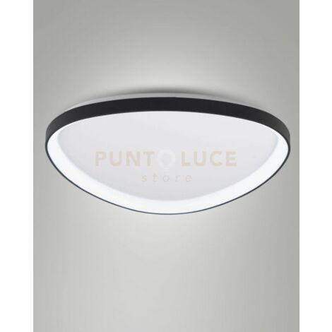 QUIRK PLAFONIERA LED NERA D.80CM A LED CCT 2700K - 3200K - 4000K- 75W - 8900 lm DIMMERABILE