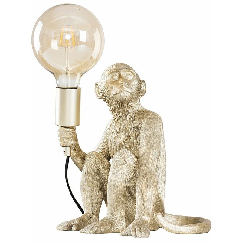 Quirky Monkey Holding Bulb Table Lamp Bedside Light Lounge Lighting