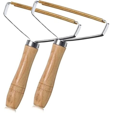 AOUGO Quitapelusas manual (2 unidades), para alfombras y pelo de mascotas, color amarillo y plateado.