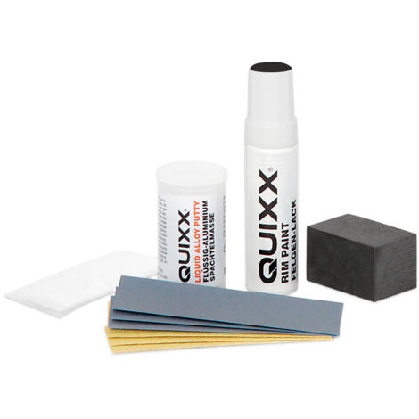 Quixx, kit riparazione cerchi in lega - Nero