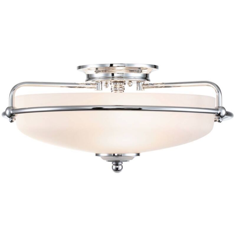 Quoizel - Elstead Griffin Bowl Semi-flush Deckenleuchte Chrom Poliert